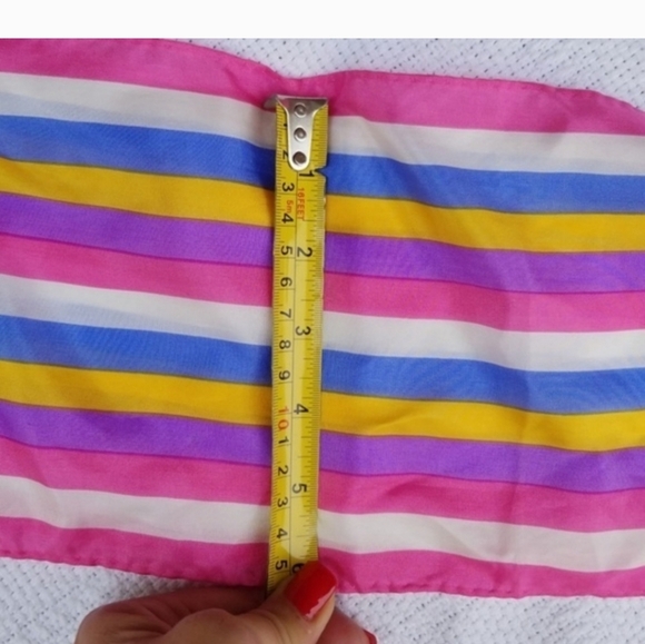 Kajo Vintage Striped Silk‎ scarf - Picture 5 of 7